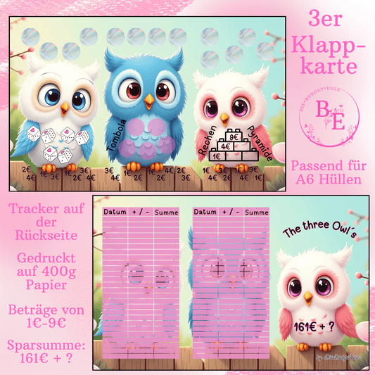 The three Owls 3er Klappkarte