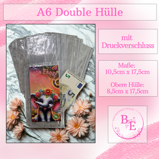 A6 Double Hüllen mit Druckverschluss
