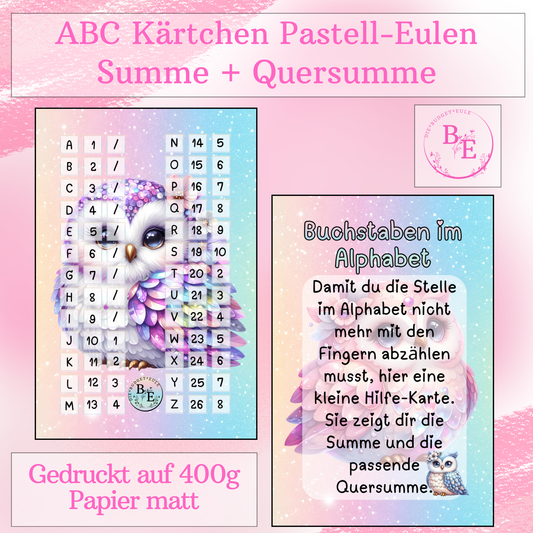 ABC Kärtchen Pastell