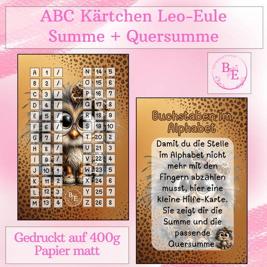 ABC Kärtchen Leoeule