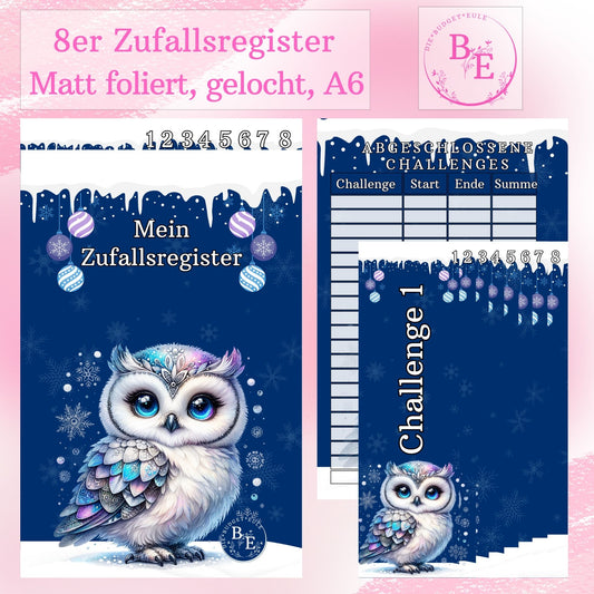 8er Zufallsregister Schneeeule
