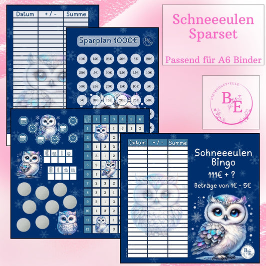 Schnee-Eulen Set